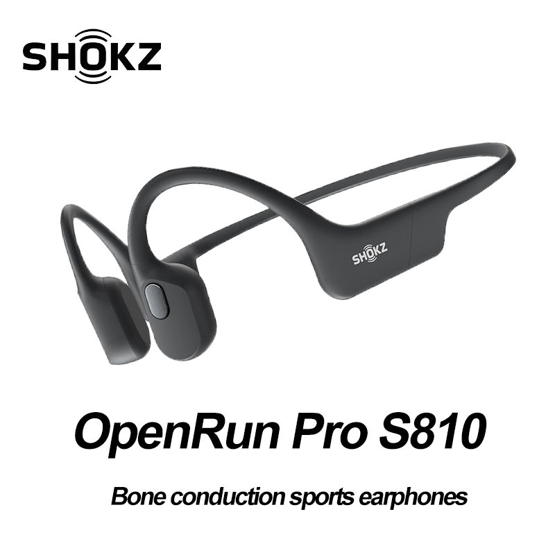 Bone Conduction Running Headphones - OpenRun Pro AS810 骨伝導Bluetoothヘッドホン、オープンイヤー型ワイヤレススポーツヘッドセット、IP55防汗仕様、ランニングやフィットネスに最適