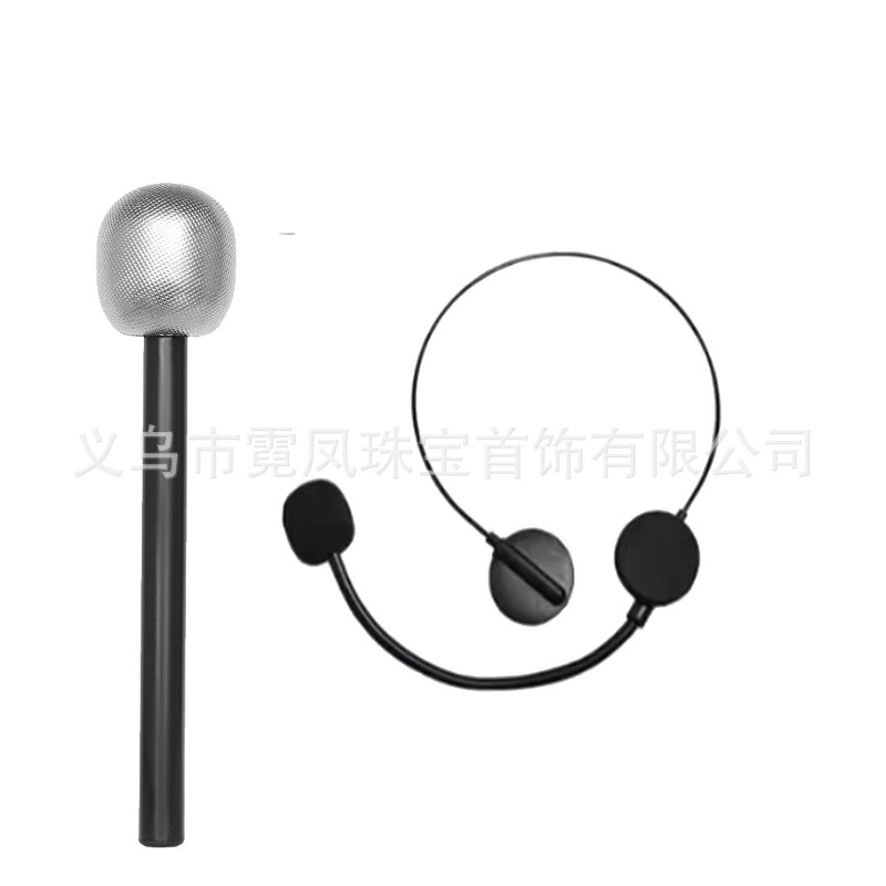 In Ear Monitors For Singers - 2個セット 新しい音楽アイドル マイケル・ジャクソンシリーズ マイク+ヘッドセット 小道具 ポップ