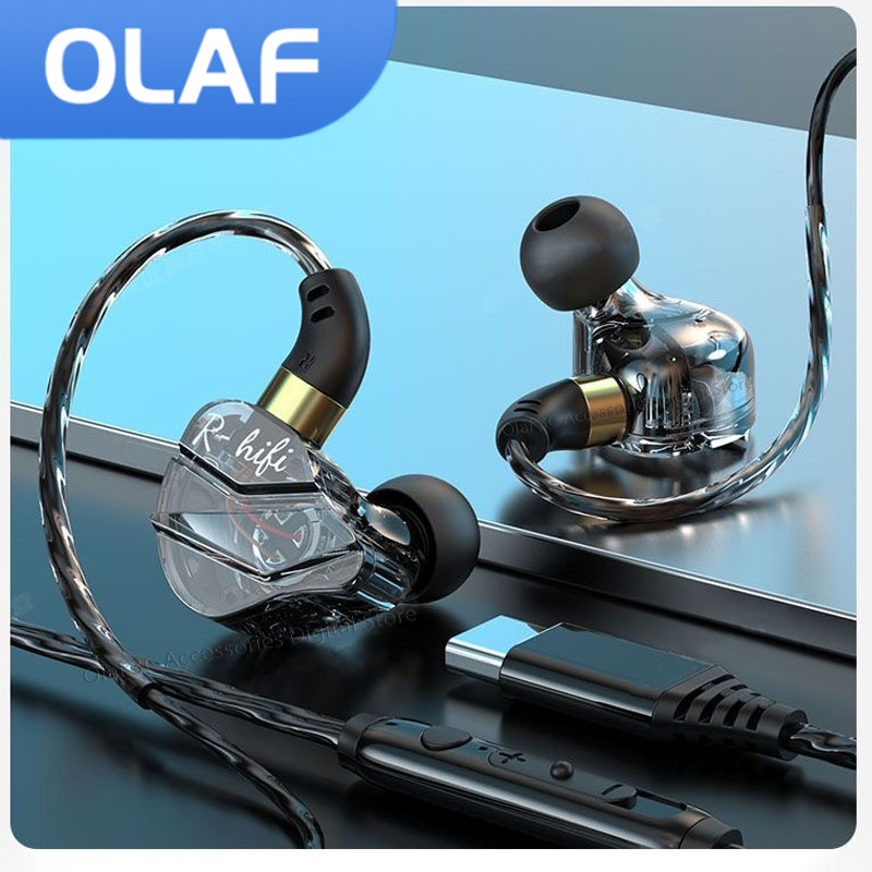 In Ear Monitors For Singers - OLAF HiFi タイプ C ゲーミングヘッドフォン有線イヤホンハンズフリー低音ステレオ 3.5