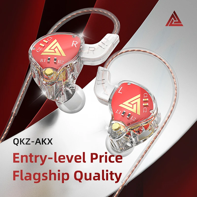 オリジナルQKZ AKX有線イヤホンIEMモニターレベルヘッ - In Ear Monitors For Singers のレビューと価格