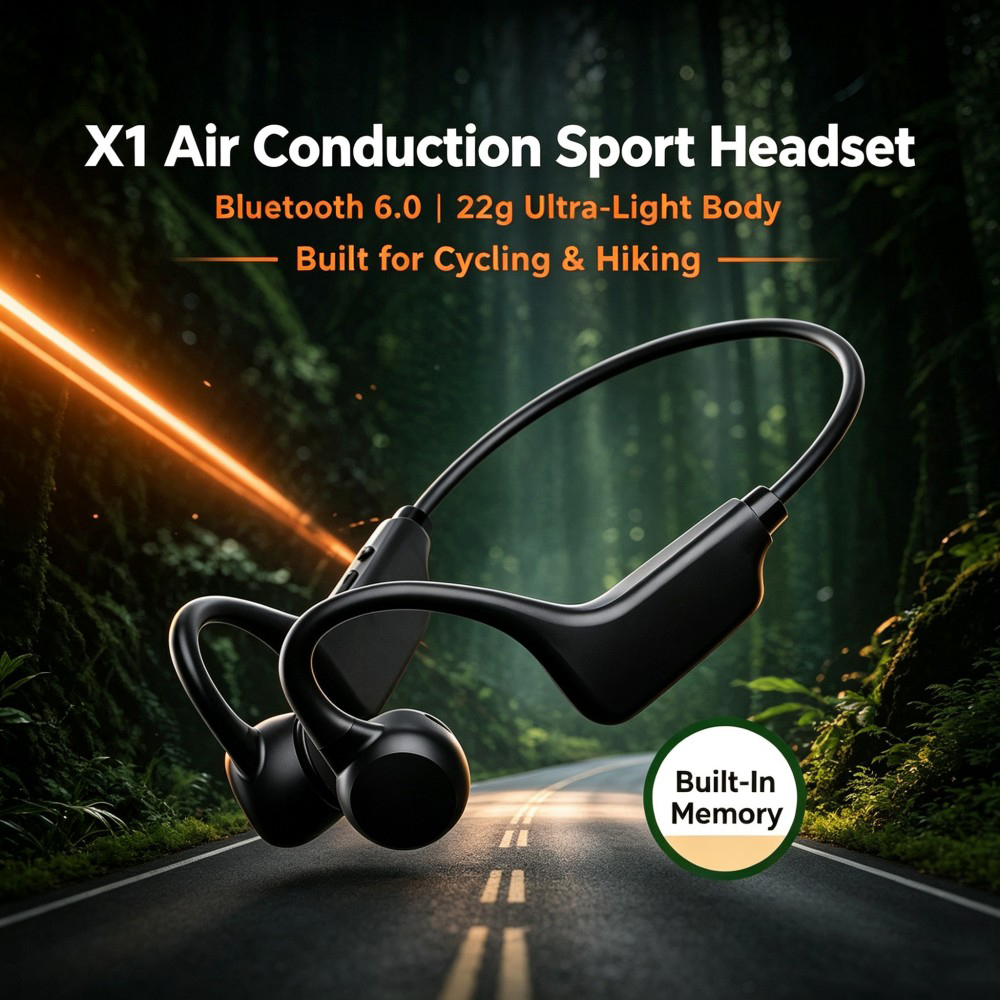 KEBIDUMEI Bluetooth 6.0 空気伝導イヤ - Bone Conduction Running Headphones のレビューと価格