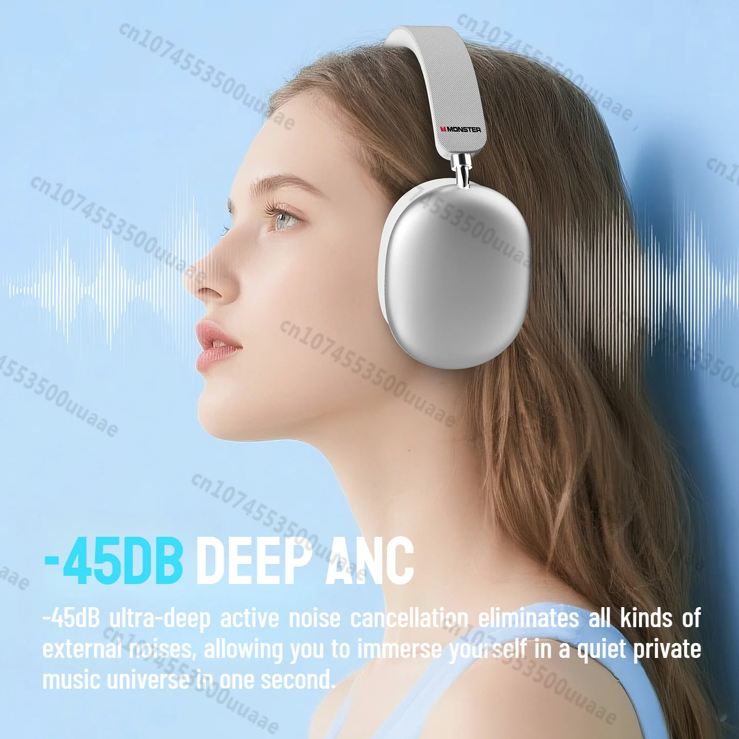 Monster AH100 -45dB ANC ヘッドホン  - Anc Wireless Over Ear Headphones のレビューと価格
