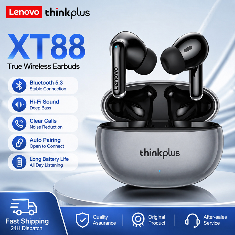 Lenovo XT88 Bluetoothワイヤレスヘッドホ - Anc Wireless Over Ear Headphones のレビューと価格