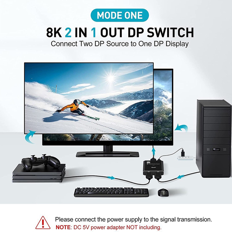 8K DisplayPortスイッチ 2入力1出力/1入力2 - Laptops のレビューと価格