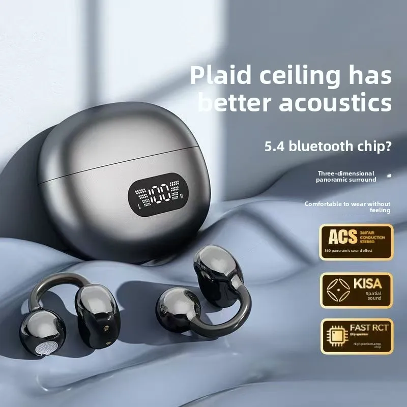 Bluetoothイヤホン、クリップ式骨伝導、高画質ディスプ - Bone Conduction Running Headphones のレビューと価格